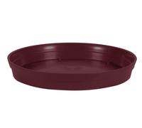EDA-Soucoupe ronde en plastique rouge Bourgogne Eda Toscane - diamètre 40 cm