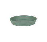 EDA-Soucoupe ronde en polypropylène vert laurier Eda Toscane - diamètre 22,5 cm