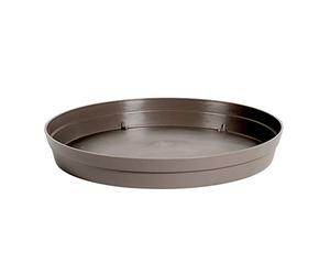 EDA - Soucoupe Ronde TOSCANE Ø 18,5 cm - pour Pot de Fleurs Ø 25 cm - Taupe
