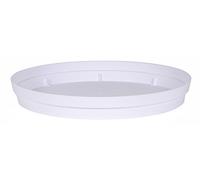 EDA - Soucoupe Ronde TOSCANE Ø 18,5 cm - pour Pot de Fleurs Ø 25 cm - Blanc