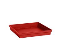 EDA Soucoupe carrée Toscane - 32,6 x 32,6 x H 4,9 cm - Rouge rubis