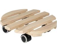 EDA Support a roulettes - Ø 30 cm x H 8 cm - Bois de Hetre - 4 roulettes