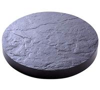 EDA - Support à Roulettes pour Plantes Ø 30 cm - 5 Roues Multidirectionnelles - Charge de 150 kg - Décor Imitation Pierre - Gris ardoise
