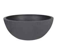 EDA - Vasque Basalt'Up 25 cm - 3,3 L - Décor Imitation Béton - Ø 24,5 x H.10,5 cm - Gris Anthracite