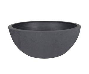 EDA - Vasque Basalt'Up 25 cm - 3,3 L - Décor Imitation Béton - Ø 24,5 x H.10,5 cm - Gris Anthracite