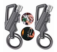 EDAHBJNEST5MK Briquet Allumettes en Acier Inoxydable, allumettes permanentes en métal- inépuisable, Générique Briquet Allumette à Essence avec Porte llume-feu - Étanche (2 PCS,Black)