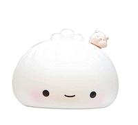 EDANQ Round Boulette Fille Night Light Propulsé par Batterie Rechargeable, Mignon Silicone Réconfortante Veilleuse pour Les garçons et Les Filles, Anniversaire de Vacances Cadeau