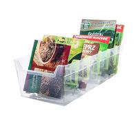 EDANTI Boîte de rangement pour épices, soupes de sachets, boîtes à épices, organiseur de cuisine, 5 compartiments, transparent