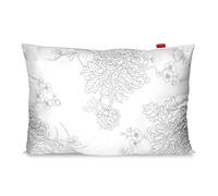 EDANTI Coussin de couchage hypoallergénique en microfibre 70 x 80 cm (blanc avec motifs)