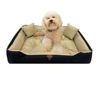 EDANTI Coussin pour chien et chat - Canapé imperméable - XXL-S - Pour petits, moyens et grands chiens (beige, 115 x 95 cm)