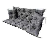 EDANTI Coussins d'assise pour balancelle hollywoodienne - Imperméables - Avec 2 coussins plus petits (100 x 60 x 50 cm)