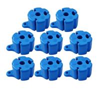 EDANTI Pince à cravates pour canne à pêche - Fixation en silicone - Boule fixe - Accessoire en caoutchouc - Outil de pêche réutilisable (12, bleu)