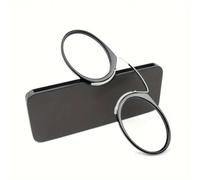 edASQRf Ultra-thin portable reading glasses, anti-slip and blue light blocking computer reading glasses, with a flat lens case. (Black,200°)