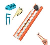 EDAT Rapporteur de positionnement réglable, règle de Mesure de Profondeur multifonctionnelle avec marquage d'angle (15°-90°), Niveau à Bulle et marquage de Point Fixe, for Le Travail du Bois.(Set 5)
