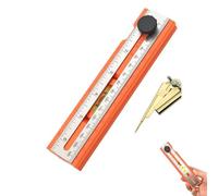 EDAT Rapporteur de positionnement réglable, règle de Mesure de Profondeur multifonctionnelle avec marquage d'angle (15°-90°), Niveau à Bulle et marquage de Point Fixe, for Le Travail du Bois.(Set 2)