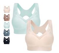 EDAT Zoeshape - Soutien-gorge gainant et gainant puissant, soutien-gorge Niraloom for femme, confort doux sans armatures(2pcs-C,M)