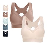 EDAT Zoeshape - Soutien-gorge gainant et gainant puissant, soutien-gorge Niraloom for femme, confort doux sans armatures(2pcs-B,2X-Large)