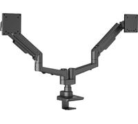 EDBAK Support de bureau | DMV02 Bras pivotant double | Réglage en hauteur, inclinaison | 19-35 " | Poids maximum (capacité) 20 kg | Noir