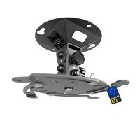 EDBAK Support de Plafond pour projecteur - Angle d'inclinaison réglable -25° à +25° | Peut Contenir Jusqu'à 30 kg | Système de Gestion des Câbles