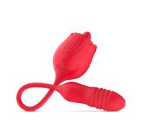 EDC Bien-être intime Teazers Rose Vibrator with Thrusting Dildo