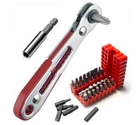 EDC Clé à cliquet avec trou de clé Version ¼" Hex Bit Driver Bit Holder Tournevis Extension Accessoire pour outils multifonctions