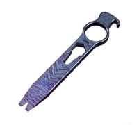 EDC Levier multifonction en métal avec poignée ergonomique, tournevis de poche compact et pied de biche avec plusieurs tailles d'embouts, décapsuleur intégré pour un transport quotidien (couleur)