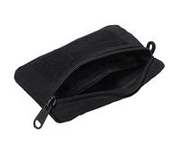 EDC Molle Pochette, Portable Voyage Zipper Taille Sac Étanche Extérieur EDC Molle Pochette Portefeuille pour Camping Randonnée(Le Noir)