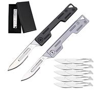 EDC Pocket Utility Knife with 10 Pcs of No. 24 Replaceable Blades (2 Pcs)