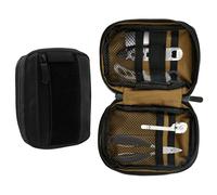 EDC Pouch Mini sac EDC 10 × 14 × 4 cm EDC Sac à outils Organiseur tactique pliable Sac à outils pliable Robuste Organiseur de poche utile pour outils, couteau de poche, stylo (noir)