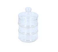 EDCO Bocal porte-gâteaux Bon avec 3 bocaux empilables en verre et couvercle pour confettis, fêtes et cérémonies