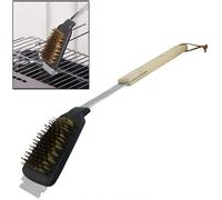 Edco Brosse de nettoyage pour barbecue avec grattoir Chêne Acier inoxydable BBQ 34774 ? Beige