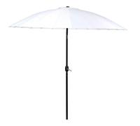 Edco Camp Active Parasol de Jardin Exterieur - Protection Solaire pour Balcon et Terrasse - ⌀250 x 240 cm - Parasol Rectangulaire - Parasol sans Pied - Blanc
