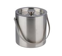 Edco Eindhoven B.V. Alpina - Seau à Glace en Acier Inoxydable - Diamètre : 15,5 x H 15,5 cm - Double Isolation - avec Couvercle et poignée - 670 g - pour fête, Barbecue et Maison