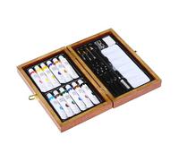 edco eindhoven b.v. Artico 12 tubes avec Palette de Peinture - Dans une Boîte de Rangement en Bois - avec Pinceaux inclus - Peinture de Loisir - Peinture Acrylique - À Base d'eau