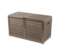 Lifetime Garden Boîte de rangement avec couvercle 420L Boîte de jardin pour l'extérieur - 117,3 x 65,3 x 54,8 cm - étanche - avec cadenas - plastique - taupe
