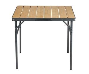 Edco Eindhoven Campe Active Table Camping Pliante - Table Pliante - Table de Jardin - Tables de Pique-Nique - Camping - Hauteur Réglable - 75 x 55 x 31-71 cm - Bambou et Aluminium