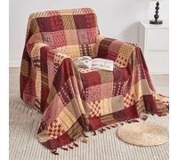 Edcooy Grande couverture lestée et douce en tissu chenille avec pompons pour décoration bohème (S, 150 x 200 cm)