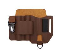 EDCs Étui de ceinture en cuir pour lampe de poche - Rangement compact pour couteaux, lampes de poche, clés de voiture, équipement de plein air, camping, mur