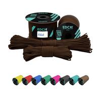 EdcX 2 mm Nylon Paracord 275 (15, 30, 50 and 100 m)- 100% Nylon Rope, 3-Strand Cord, Nylon Cord 2 mm in Many Colours (Chocolate, 30 m)