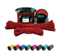 EdcX 2 mm Nylon Paracord 275 (15, 30, 50 and 100 m)- 100% Nylon Rope, 3-Strand Cord, Nylon Cord 2 mm in Many Colours (Light Red, 15 m)
