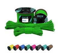 EdcX 2 mm Nylon Paracord 275 (50 et 100 m) - Corde 100% Nylon, Corde 3 brins, Corde Nylon 2 mm en Plusieurs Couleurs (Neon Green, 50 m)