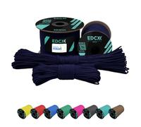 EdcX 2 mm Nylon Paracord 275 (50 et 100 m) - Corde 100% Nylon, Corde 3 brins, Corde Nylon 2 mm en Plusieurs Couleurs (Navy Blue, 100 m)