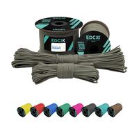 EdcX 2 mm Nylon Paracord 275 (50 et 100 m) - Corde 100% Nylon, Corde 3 brins, Corde Nylon 2 mm en Plusieurs Couleurs (Dark Gray, 100 m)