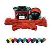 EdcX 2 mm Nylon Paracord 275 (50 et 100 m) - Corde 100% Nylon, Corde 3 brins, Corde Nylon 2 mm en Plusieurs Couleurs (Sofit Orange, 50 m)