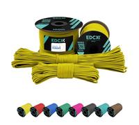 EdcX 2 mm Nylon Paracord 275 (50 et 100 m) - Corde 100% Nylon, Corde 3 brins, Corde Nylon 2 mm en Plusieurs Couleurs (Yellow, 100 m)