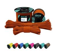 EdcX 2 mm Nylon Paracord 275 (50 et 100 m) - Corde 100% Nylon, Corde 3 brins, Corde Nylon 2 mm en Plusieurs Couleurs (Orange Yellow, 50 m)
