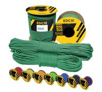 EdcX 3 mm Nylon Paracord 425 (15, 30, 50 and 100m) - 3 mm Type II, 100% Nylon Rope, 3 Strand Rope, 3 mm Nylon Rope in Many Colors (Emerald Green, 30 m)
