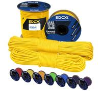 EdcX 3 mm Nylon Paracord 425 (15, 30, 50 and 100m) - 3 mm Type II, 100% Nylon Rope, 3 Strand Rope, 3 mm Nylon Rope in Many Colors (Yellow, 50 m)