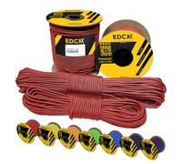 EdcX 3 mm Nylon Paracord 425 (15, 30, 50 and 100m) - 3 mm Type II, 100% Nylon Rope, 3 Strand Rope, 3 mm Nylon Rope in Many Colors (Red, 30 m)