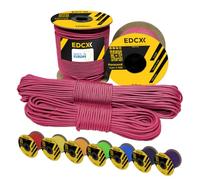 EdcX 3 mm Nylon Paracord 425 (15, 30, 50 and 100m) - 3 mm Type II, 100% Nylon Rope, 3 Strand Rope, 3 mm Nylon Rope in Many Colors (Sofit Pink, 50 m)